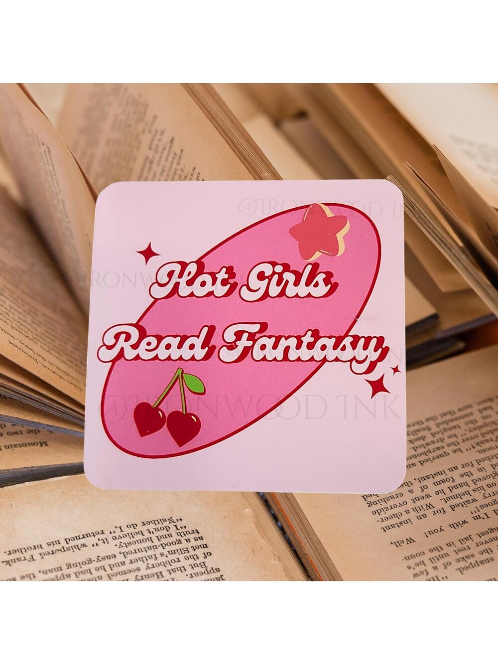Hot Girls Read Fantasy Vinyl Sticker Reading Sassy Bookish Booktok Water Bottle